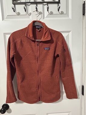 Patagonia Rust Orange Full-Zip Fleece Jacket